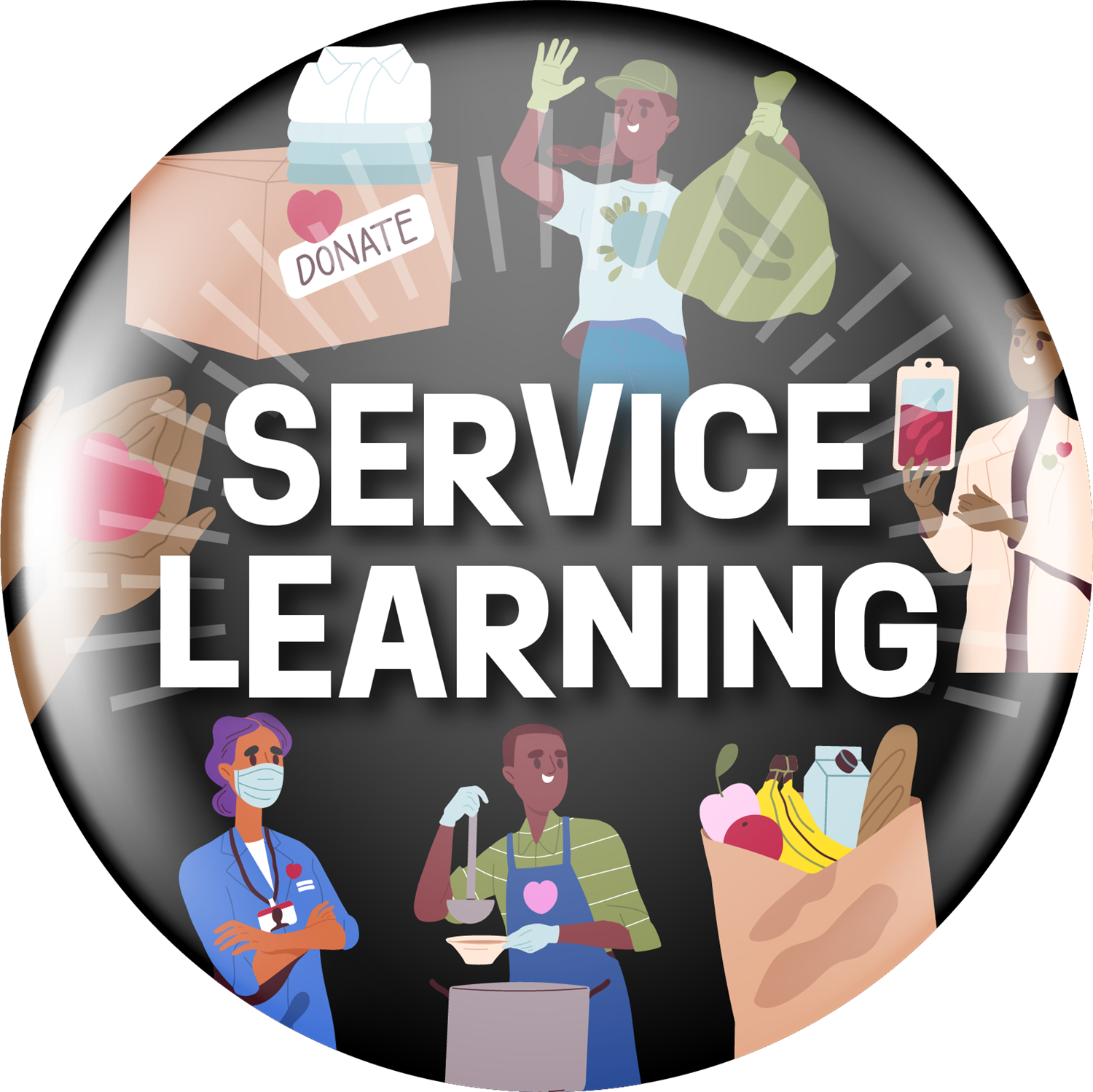 Service Learning Button